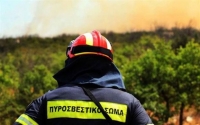 Πυρκαγιά κοντά στην Μονή Αγκαράθου στο Ηράκλειο
