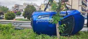 Θεσσαλονίκη: Αυτοκίνητο ντελαπάρισε στην οδό Δενδροποτάμου (ΦΩΤΟ)