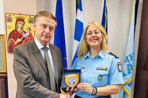 Επίσκεψη της Αστυνομικής Διευθύντριας Κεντρικής Μακεδονίας Φανής Γιοβανούδη στον Δήμαρχο Παιονίας Κωνσταντίνο Σιωνίδη