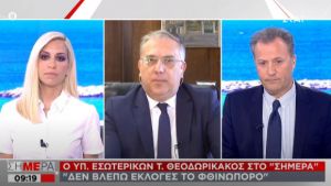Θεοδωρικάκος στον ΣΚΑΪ: Δεν βλέπω εκλογές το φθινόπωρο