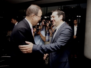 «Είναι μεγάλη πρόκληση αυτό που έκανε για τους πρόσφυγες ο ελληνικός λαός» είπε ο ΓΓ του ΟΗΕ
