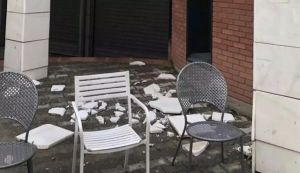 ΑΠΘ: Κατέρρευσε το υπόστεγο του κυλικείου στην Κτηνιατρική Σχολή – Από τύχη δεν υπήρξε τραυματισμός (ΦΩΤΟ)