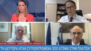 Δήμαρχος Αγίας Παρασκευής στον ΣΚΑΪ: Χαίρομαι που κλείνει η πλατεία Αγίου Ιωάννου