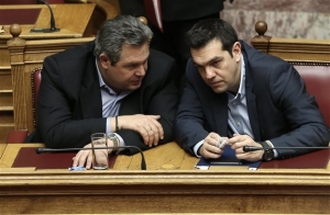 Συνάντηση Τσίπρα - Καμμένου στο Μέγαρο Μαξίμου