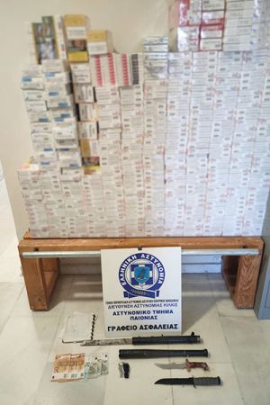 Σύλληψη για λαθραία τσιγάρα και όπλα στο Κιλκίς – Κατασχέθηκαν πάνω από 80.000 τσιγάρα