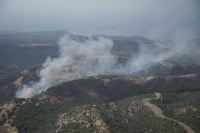 Σε ύφεση τα μέτωπα της πυρκαγιάς στη Θάσο