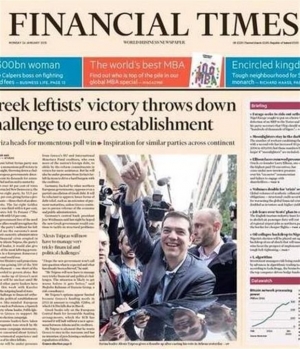 F. Times: «Η νίκη της ελληνικής Αριστεράς νέα πρόκληση για την Ευρωζώνη»