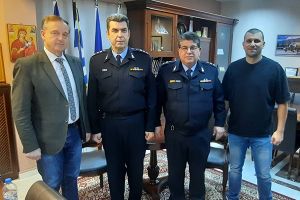 Στο δήμαρχο Παιονίας Κώστα Σιωνίδη η ηγεσία της Πυροσβεστικής του Κιλκίς